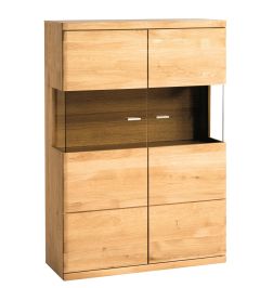 Vitriinkapp Boston 45, 97x38xK138 cm, tamm, õlitatud