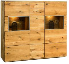 Vitriinkapp Dallas 47, 153x39xK136 cm, tamm, naturaalne