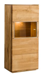 Vitriinkapp Denver 51, 62x39xK136 cm, tamm, õlitatud