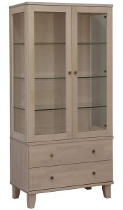 Vitriinkapp Elina 1252-2, 81x41xK168 cm, kask, valgendatud