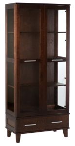 Vitriinkapp Elina 3242-3, 81x41xK186 cm tume pähkel