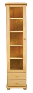 Vitriinkapp KW131, 45x42xK190 cm, mänd, naturaalne