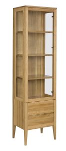 Vitriinkapp KW338, 55x40xK195 cm, tamm, naturaalne