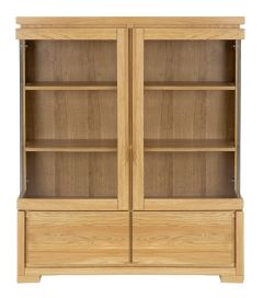 Vitriinkapp KW354, 120x40xK140 cm, tamm, naturaalne