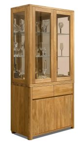 Vitriinkapp Lausenne 22, 9918, 101x44xK195 cm, tamm, naturaalne õli