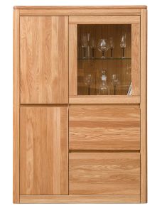 Vitriinkapp Lausenne LUX 2, 9791, 100x44xK145 cm, tamm, naturaalne õli
