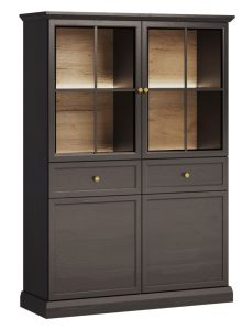 Vitriinkapp Lucca W4D2S, 118,5x41,5xK164,5 cm