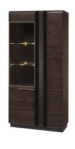 Vitriinkapp Porti 12, 95x42xK198 cm, sokolaaditamm