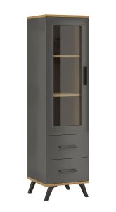 Vitriinkapp Ralf 06-1, 40x42xK155 cm, grafiit +artisan tamm