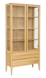 Vitriinkapp KW339, 95x40xK195 cm, tamm, naturaalne