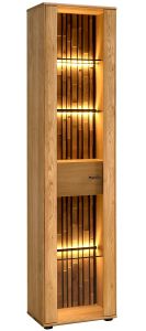 Vitriinkapp Tramonto 10, 48x38xK206,5 cm, tamm, õlitatud