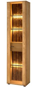 Vitriinkapp Tramonto 11, 48x38xK206,5 cm, tamm, õlitatud