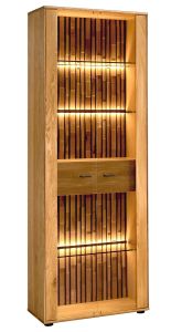 Vitriinkapp Tramonto 12, 75,4x38xK206,5 cm, tamm, õlitatud