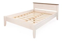 Voodi Valencia, valge + tumepruun