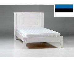 Voodi Vanamo VA-264, 90x190 cm, madal jaluts, 99 valge